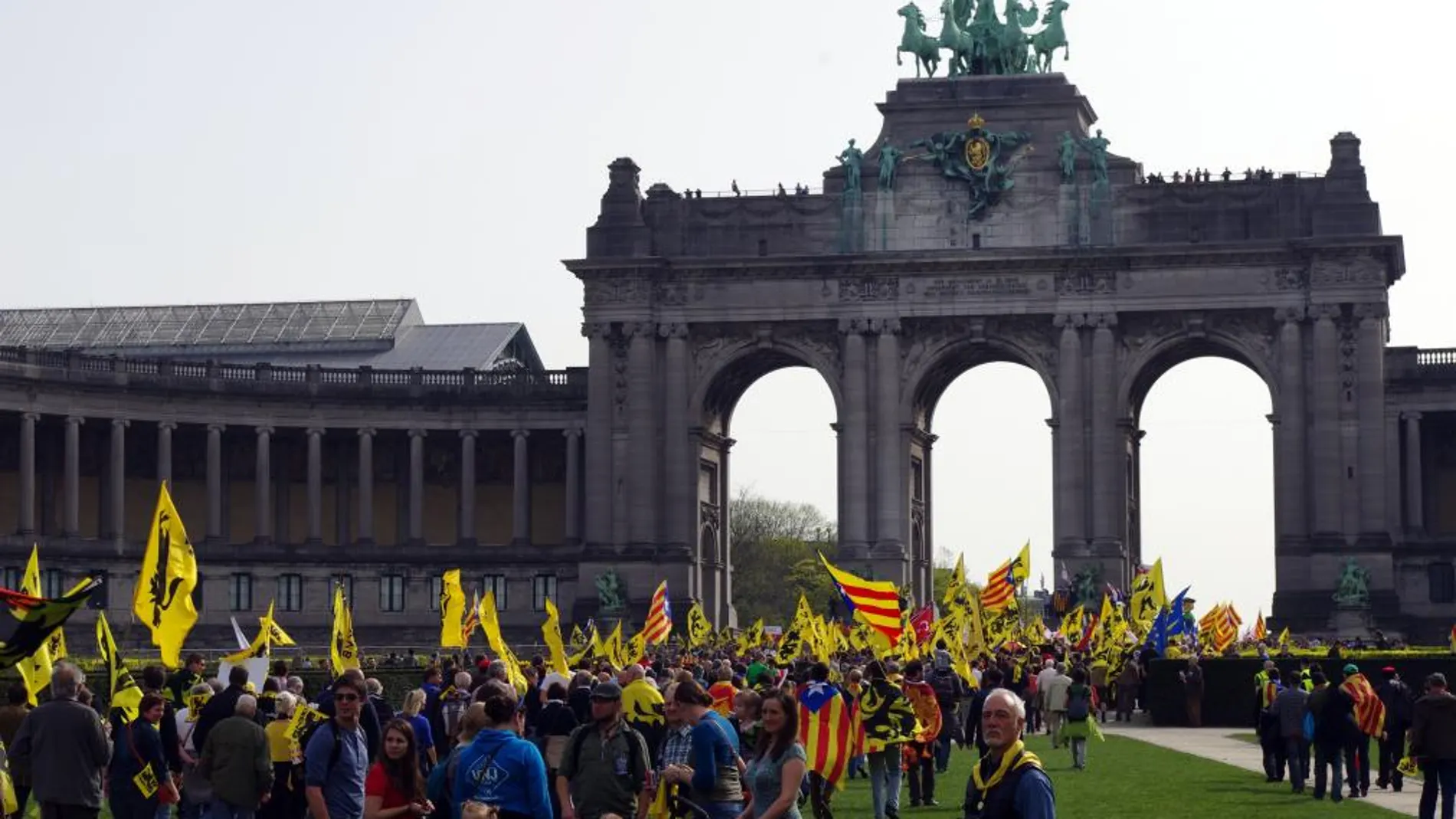 Unos 3.500 independentistas se manifestaron en Bruselas en marzo