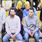 Los acusados sentados en el banquillo en la Audiencia Nacional