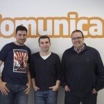 Los fundadores de Comunicae: Cándido Blasco, Víctor Gómez y Agustín Martín