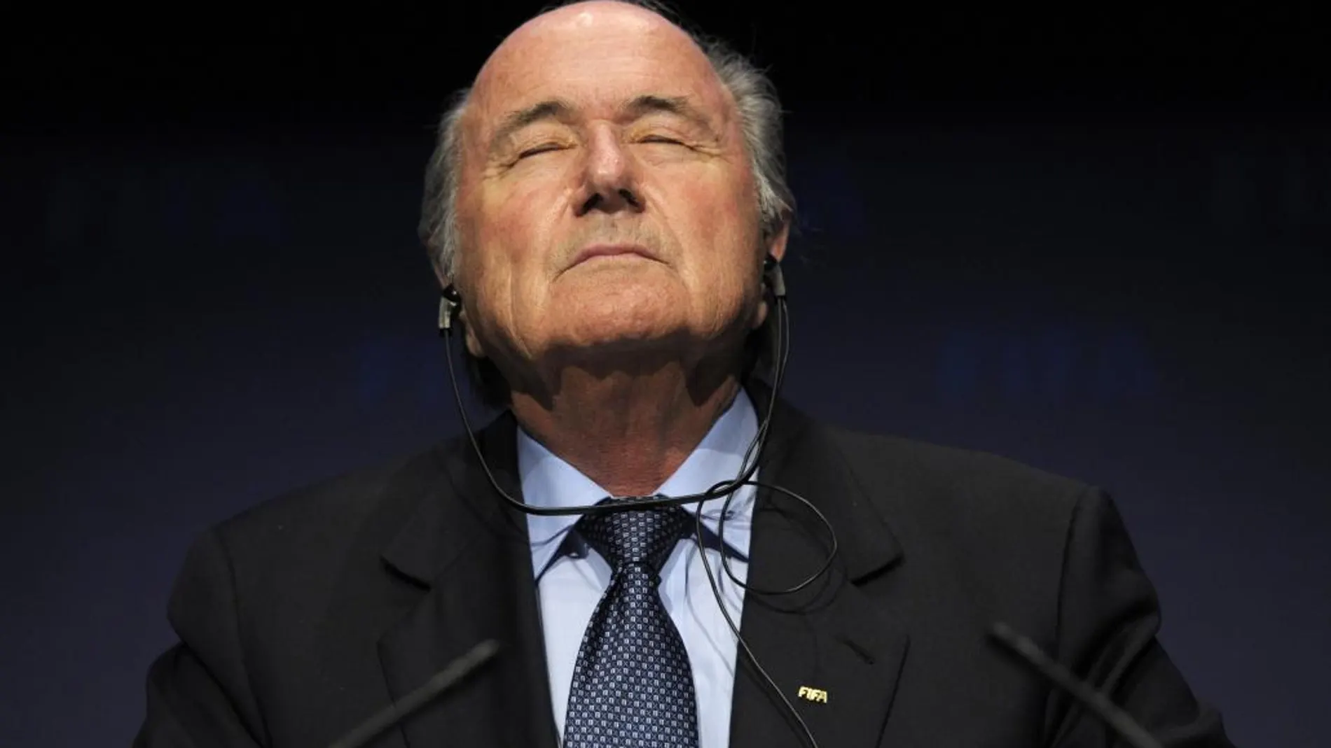 Sepp Blatter, en el momento de anunciar su dimisión