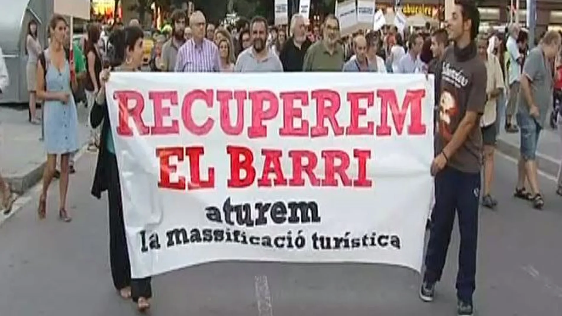 Manifestación contra la masificación del turismo