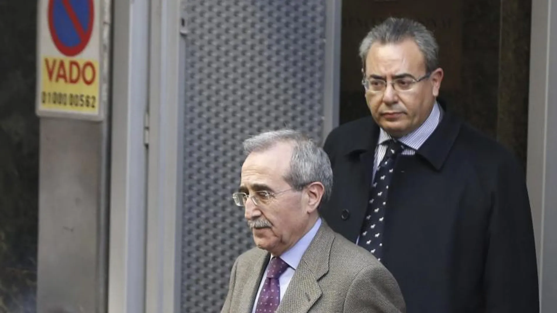 El exministro socialista Virgilio Zapatero, a la salida de la Audiencia Nacional