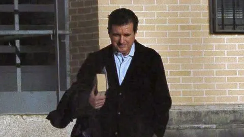 Jaume Matas en una de las salidas de la cárce de Segovia