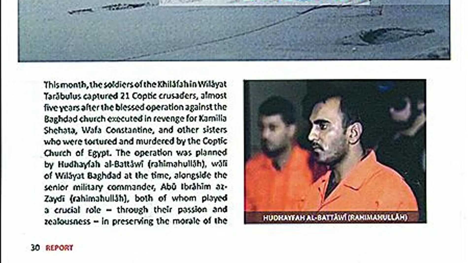 Una de las imágenes publicadas en la revista islamista «Dabiq»