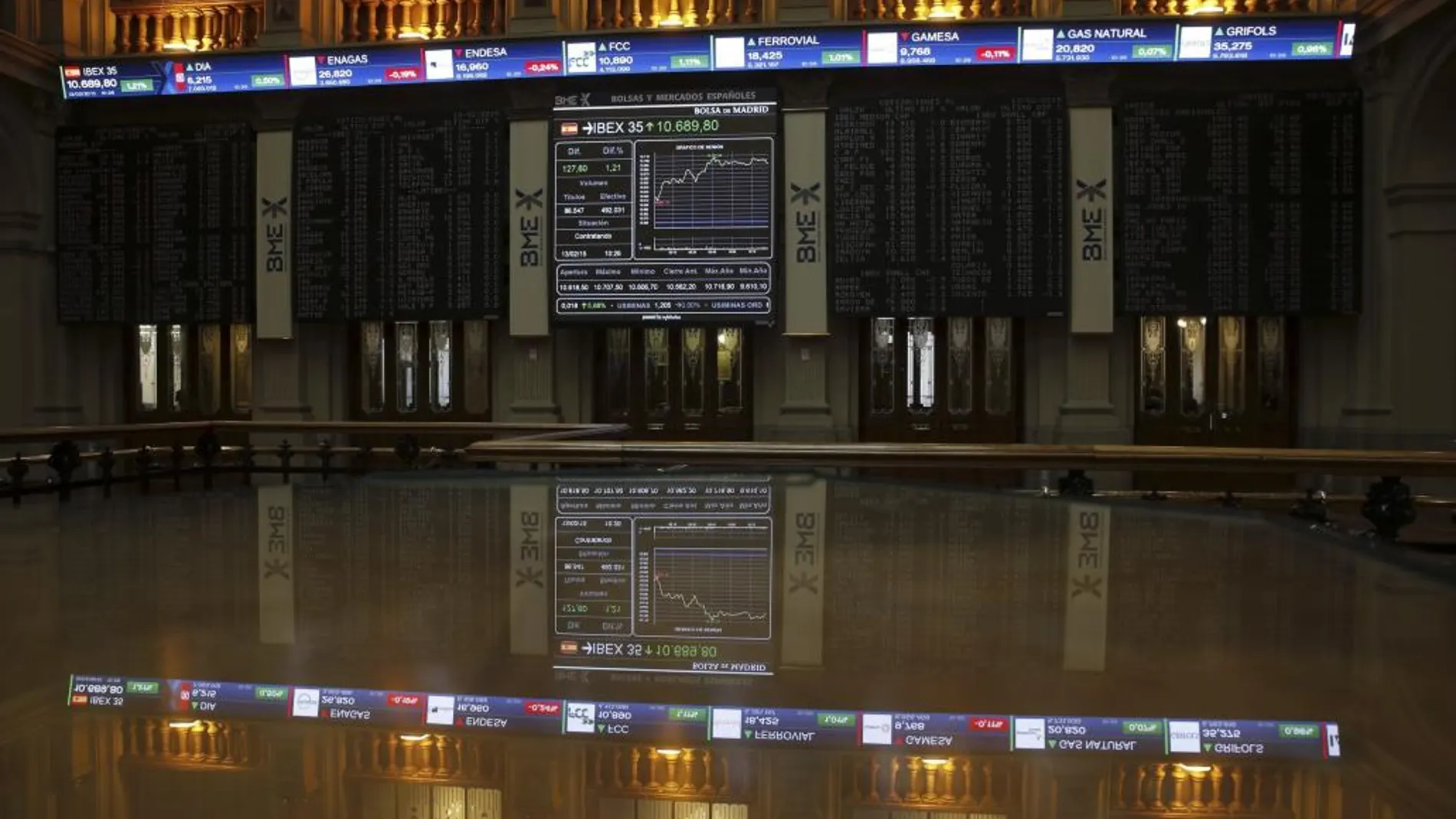 Paneles informativos en el parqué madrileño
