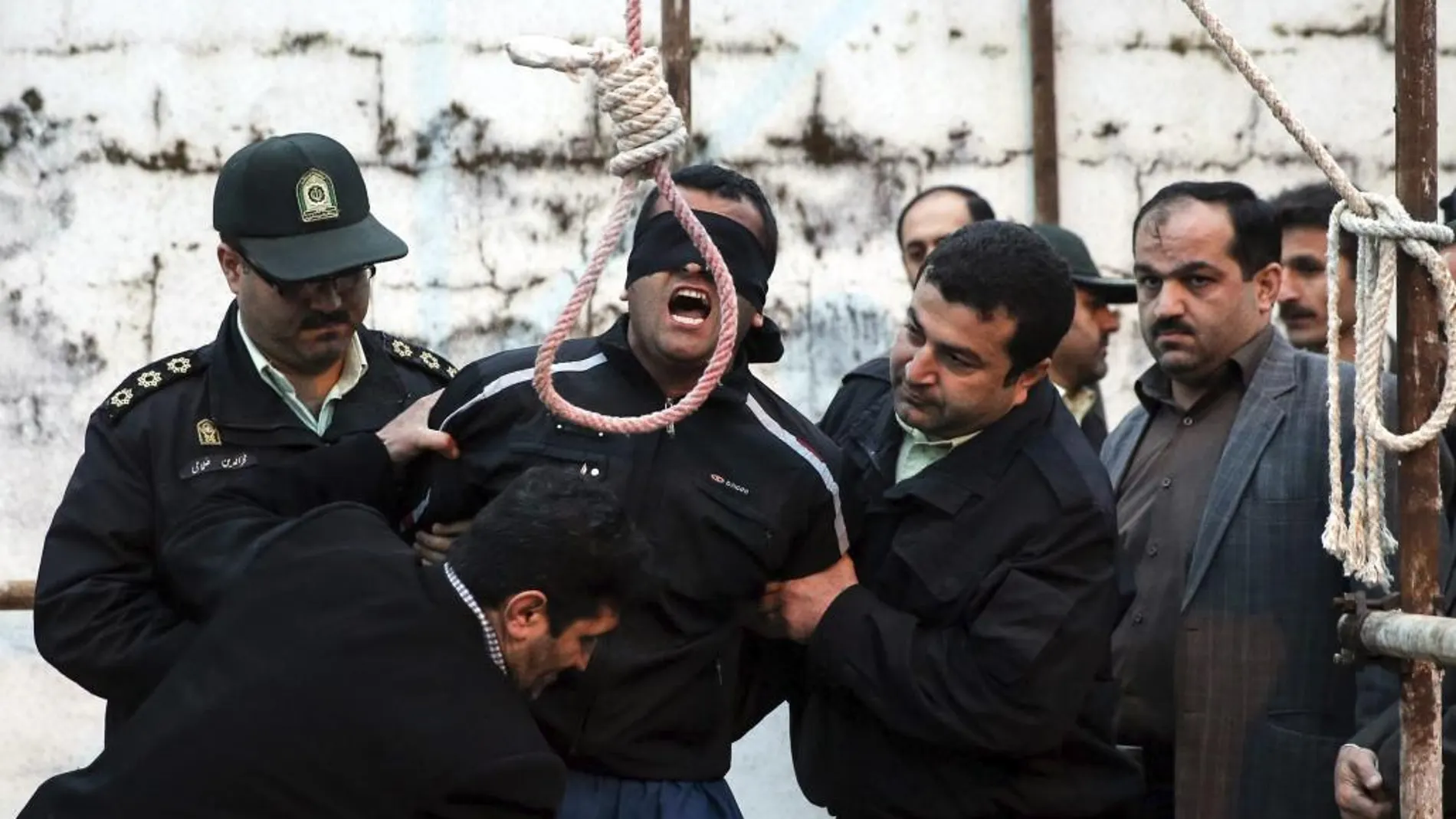 Balal (c), condenado a muerte en Nowshahr, en el norte de Irán.
