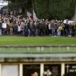 Traslado del féretro durante el entierro del hincha del Deportivo Francisco Javier Romero Taboada 'Jimmy'