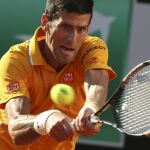 Novak Djokovic durante el partido contra Federer.
