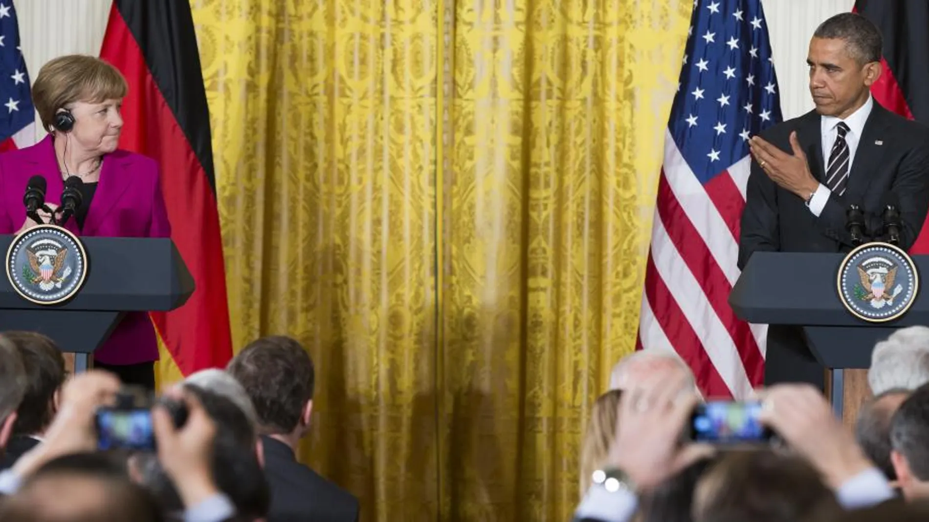 La canciller alemana, Angela Merkel, y el presidente de EEUU, Barack Obama
