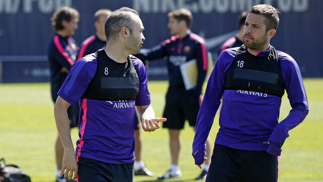 Imagen del entrenamiento de este jueves