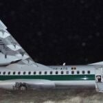 El avión reas su salida de pista