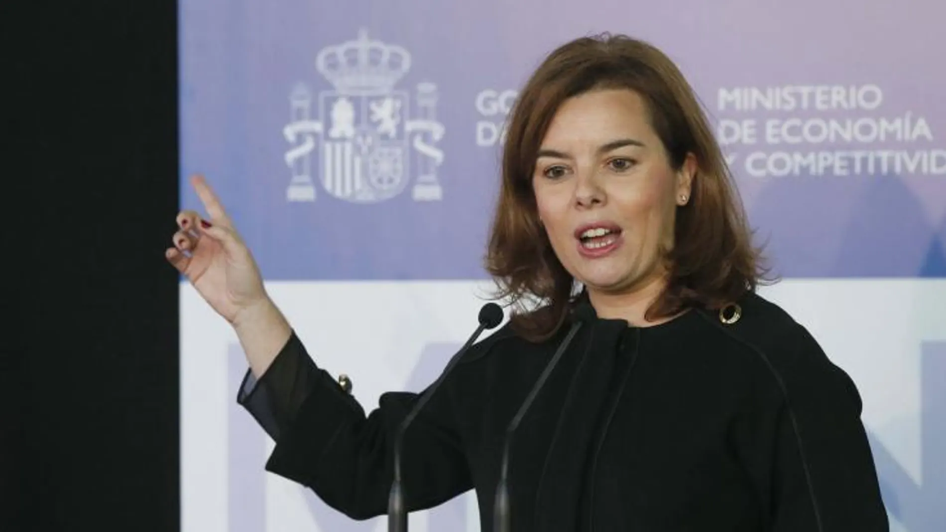 La vicepresidenta del Gobierno, Soraya Sáenz de Santamaría,