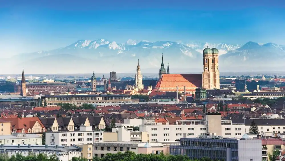 Vista de Múnich, una de las ciudades más hermosas de Alemania y con mayor calidad de vida.