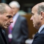 Yanis Varoufakis con Luis de Guindos