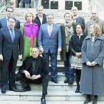 Zoido, ayer en Madrid junto a varios diseñadores en una acción promocional