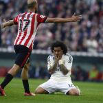 Marcelo se lamenta durante el partido contra el Athletic.