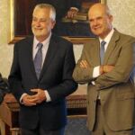 Gaspar Zarrías, José Antonio Griñán, Manuel Chaves y Mar Moreno, en una reunión en el Congreso