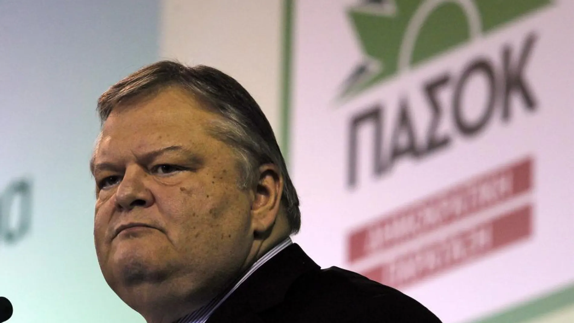 El líder del partido griego Socialista PASOK Evangelos Venizelos.