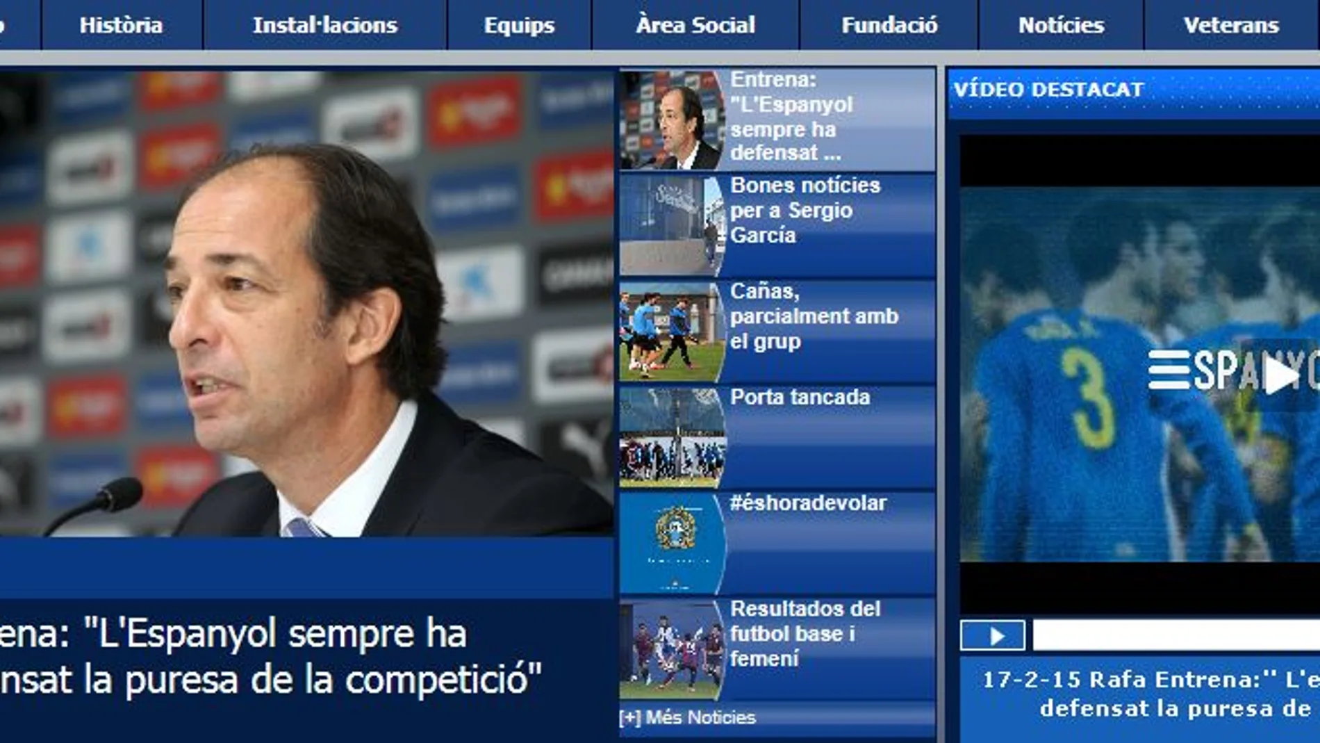 El portavoz del Espanyol, Rafael Entrena, afirma que el club «siempre ha defendido la pureza de la competición»