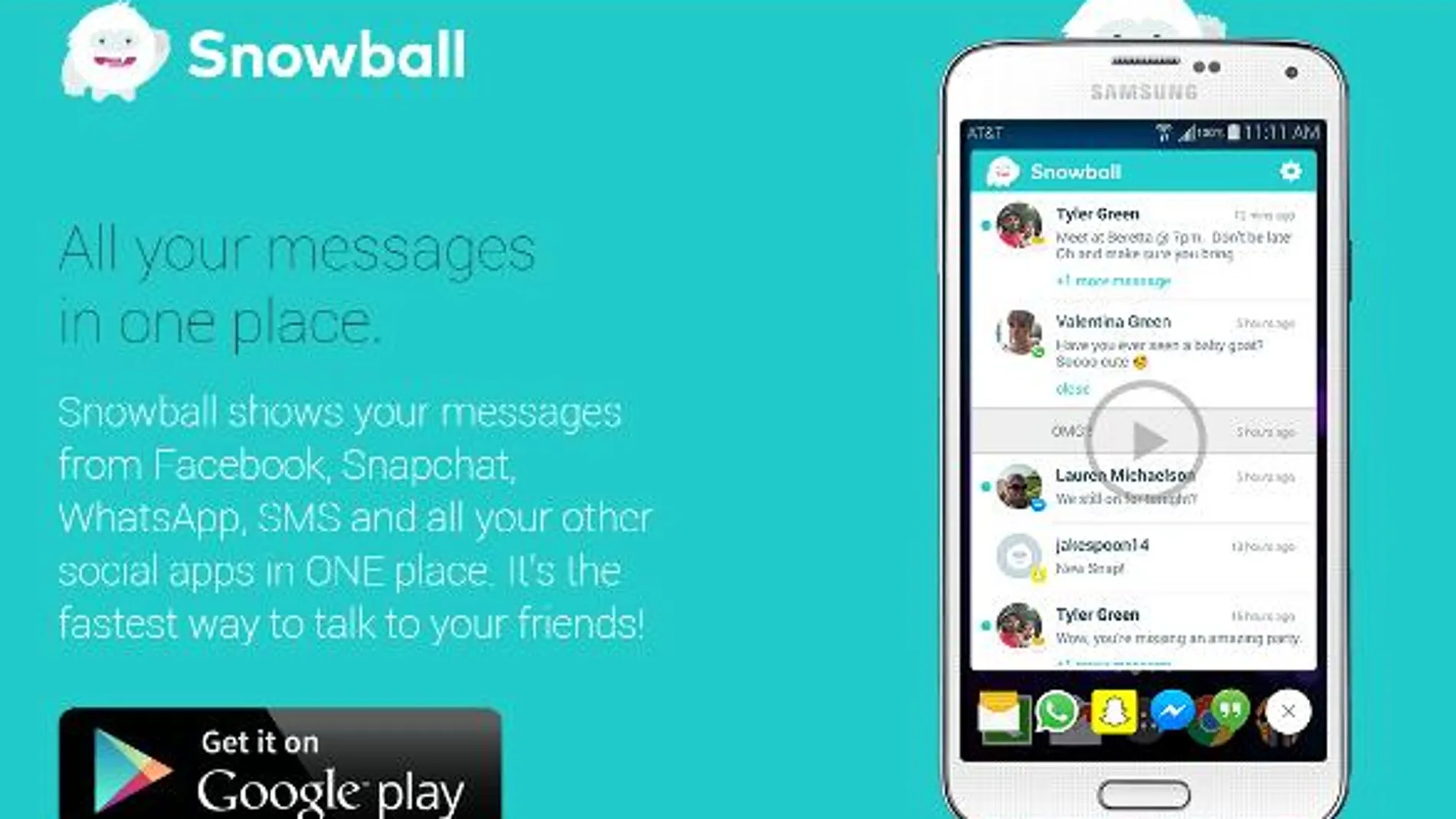 Reúne todas tus apps de mensajería instantánea con Snowball