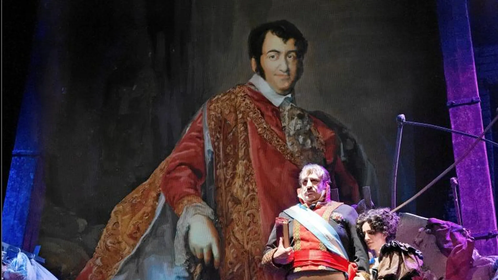 Fernando Albizu (arriba a la derecha) da vida a Fernando VII en esta comedia atípica y crítica