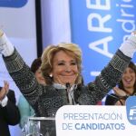 La presidenta del PP de Madrid y candidata a la Alcaldía, Esperanza Aguirre