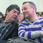 Diego Valderas junto al portavoz en la Cámara, José Antonio Castro