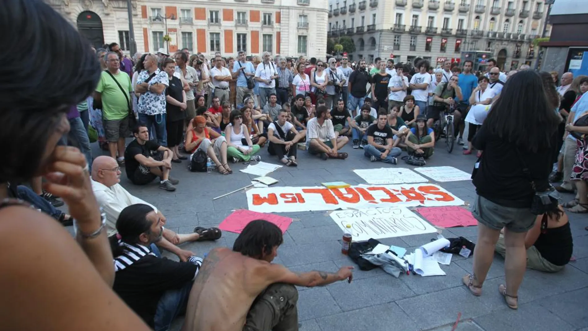 Manifestación del 15M en la Puerta del Sol