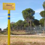 El gaseoducto existente alcanza el borde del espacio natural de Doñana en Hinojos, en el Paraje del Arrayán