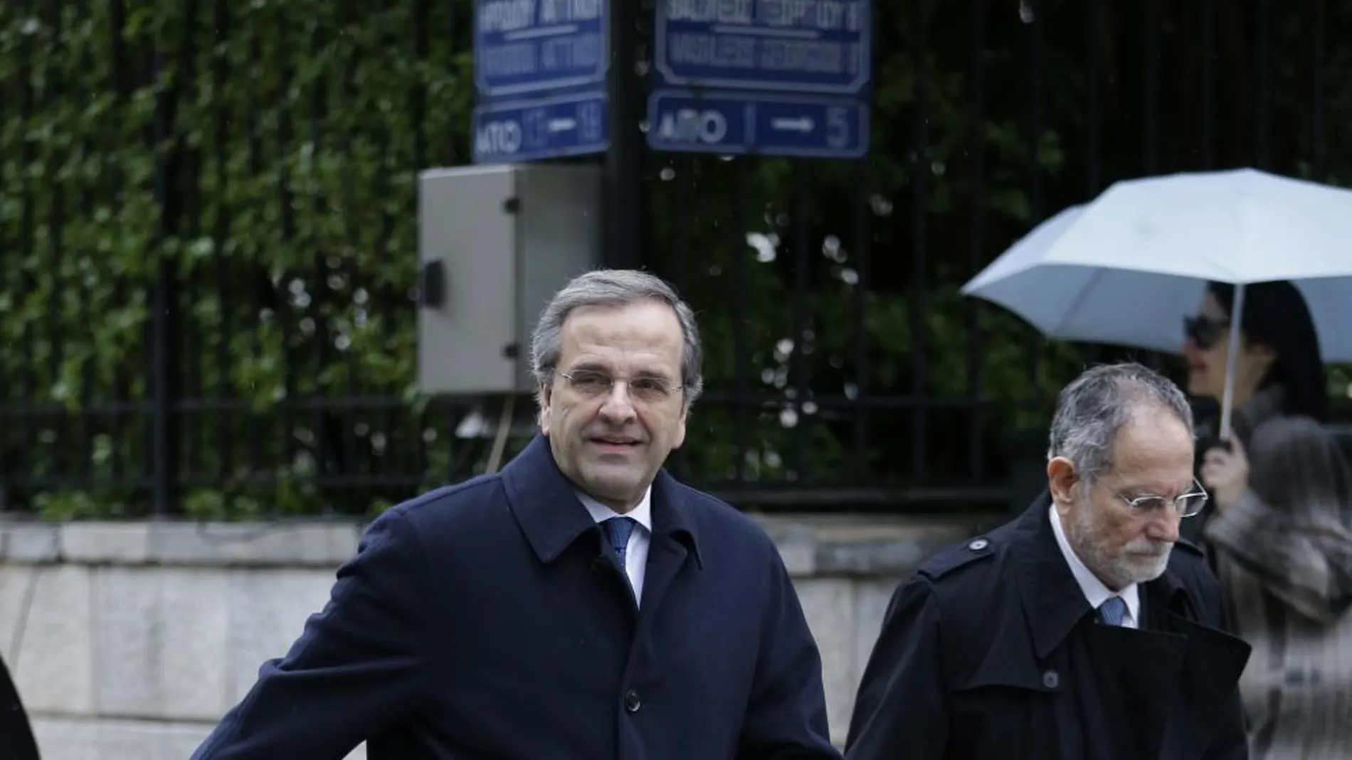 El primer ministro griego, Andonis Samaras, ayer, en Atenas