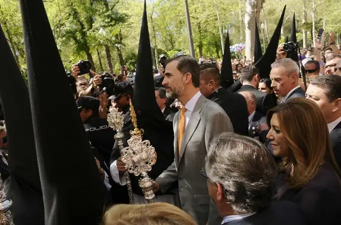 Felipe VI, en las procesiones de la Semana Santa de Sevilla