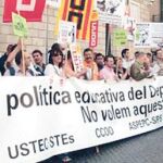 Los sindicatos responden a la Ley de Educación con la cuarta huelga