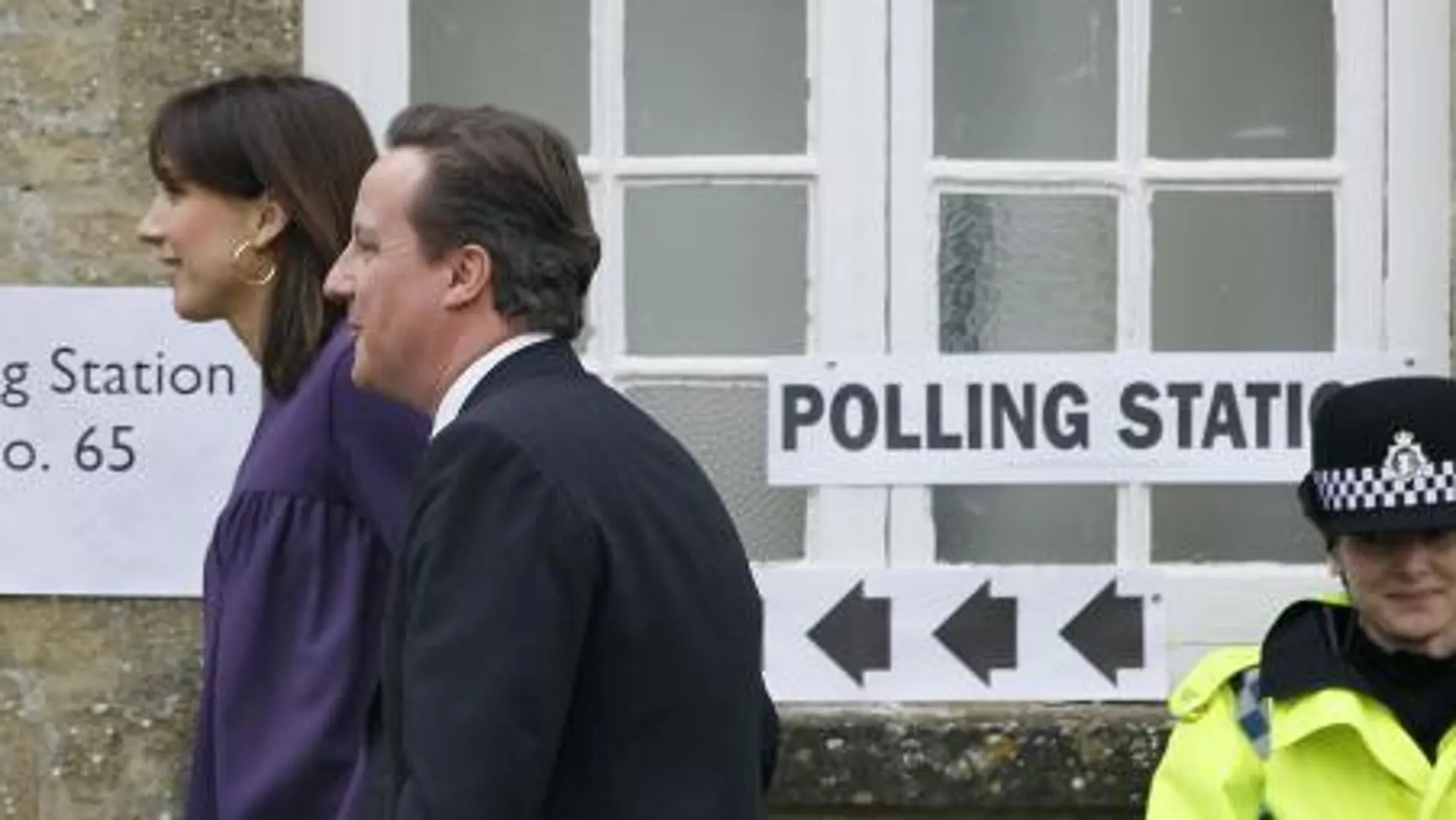 David Cameron, después de votar