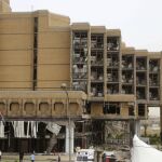 Estado en que ha quedado el hotel Babilon tras el atentado