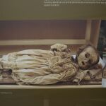 Exposicion fotografica, en el Museo de Historia de Madrid , que muestra los detalles de la recuperación de los restos de Cervantes del Convento de las Trinitarias de Madrid