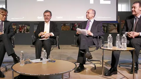 De izda. a dcha., Guillermo Solana, Manuel Borja-Villel, Rafael Sierra y Miguel Zugaza