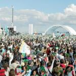Unas 200.000 personas participaron en la misa del Terreiro do Paço, en Lisboa, junto al río Tajo