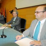 Carmelo Logroño, Antonio Cerdá y Francisco Cabezas inauguraron la conferencia en el Archivo Regional