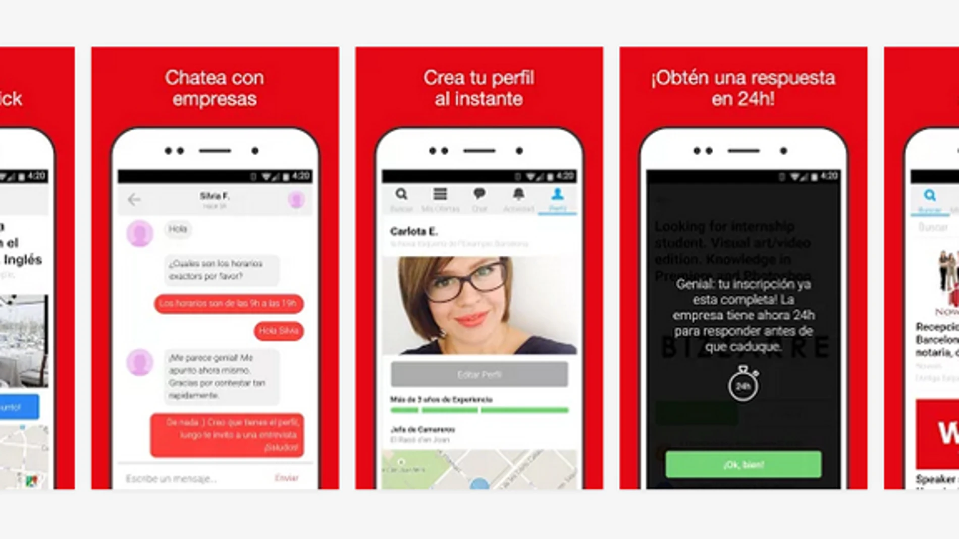 Una app para encontrar trabajo que permite chatear con las empresas
