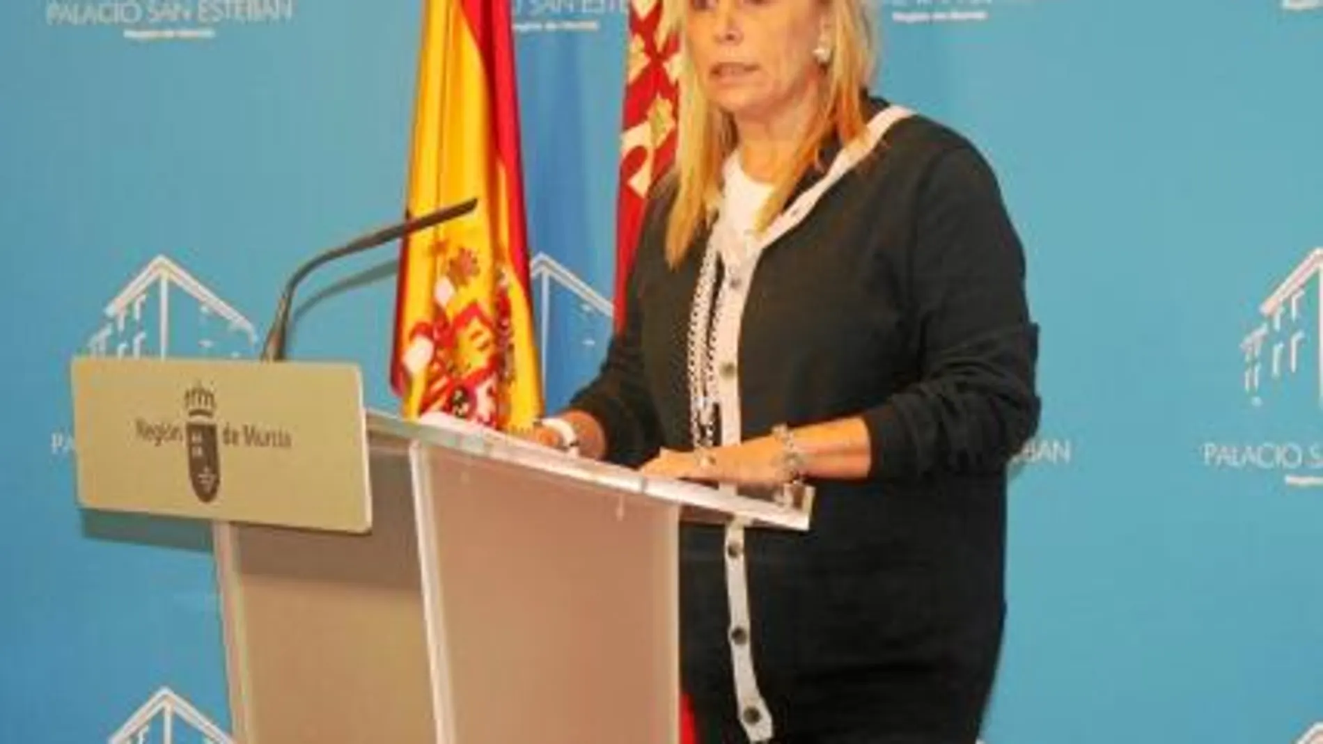 La portavoz del Gobierno regional, María Pedro Reverte