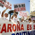Un centenar de trabajadores de Garoña se manifiestan contra el cierre en Madrid