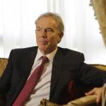 Imagen de archivo de Tony Blair en agosto de 2014, en El Cairo, durante una entrevista con el ministro de Exteriores de Egipto