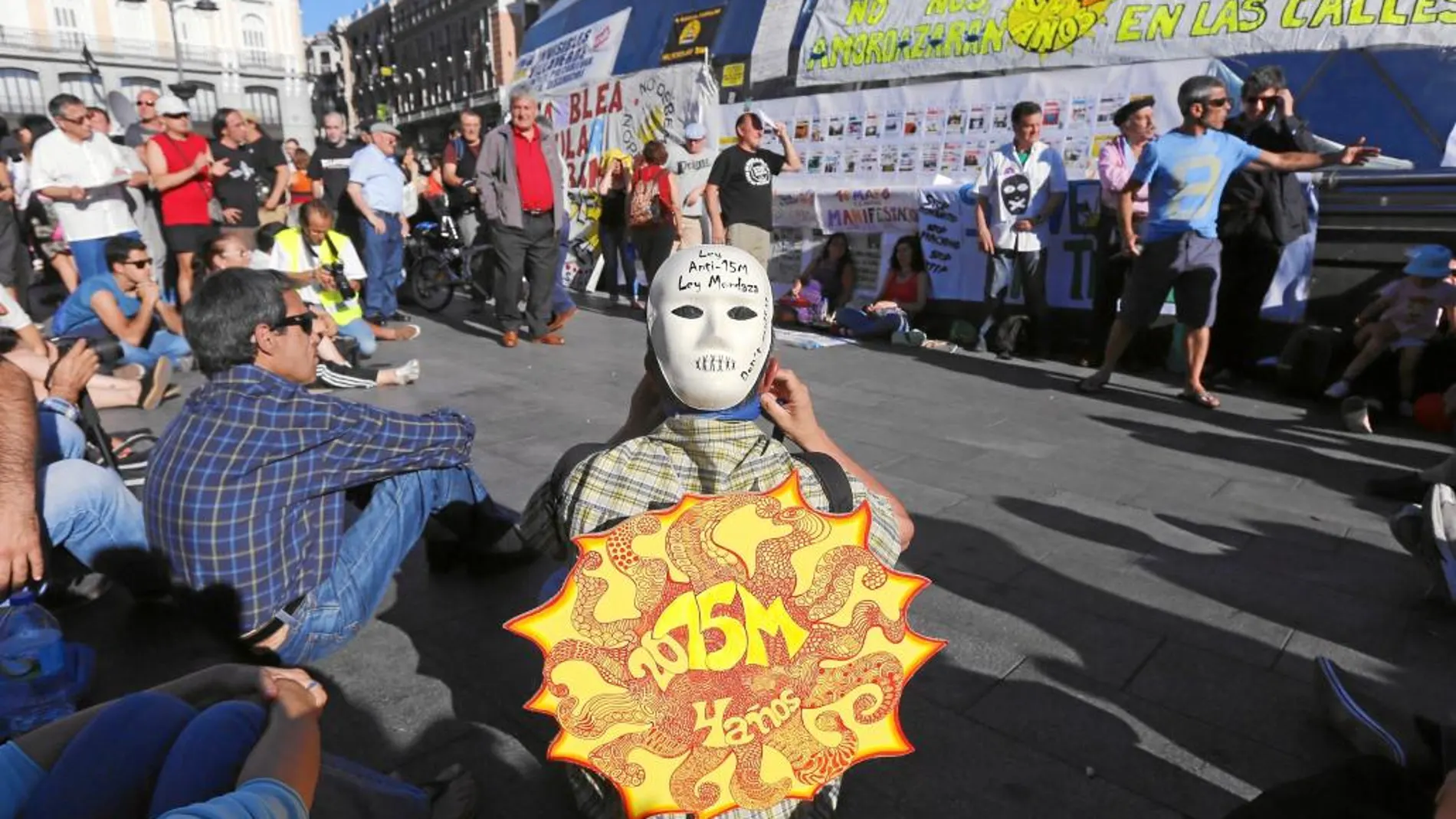 Apenas 150 personas se reunieron en la Puerta del Sol