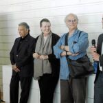 El director Zubin Mehta junto a la directora artística Helga Schmidt, Carlos Saura y Francisco Negrín