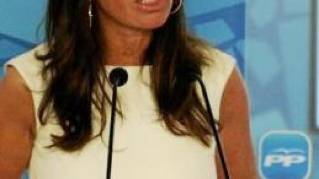 La presidenta del PP en Cataluña, Alica Sánchez-Camacho, ayer en la presentación de la campaña preelectoral