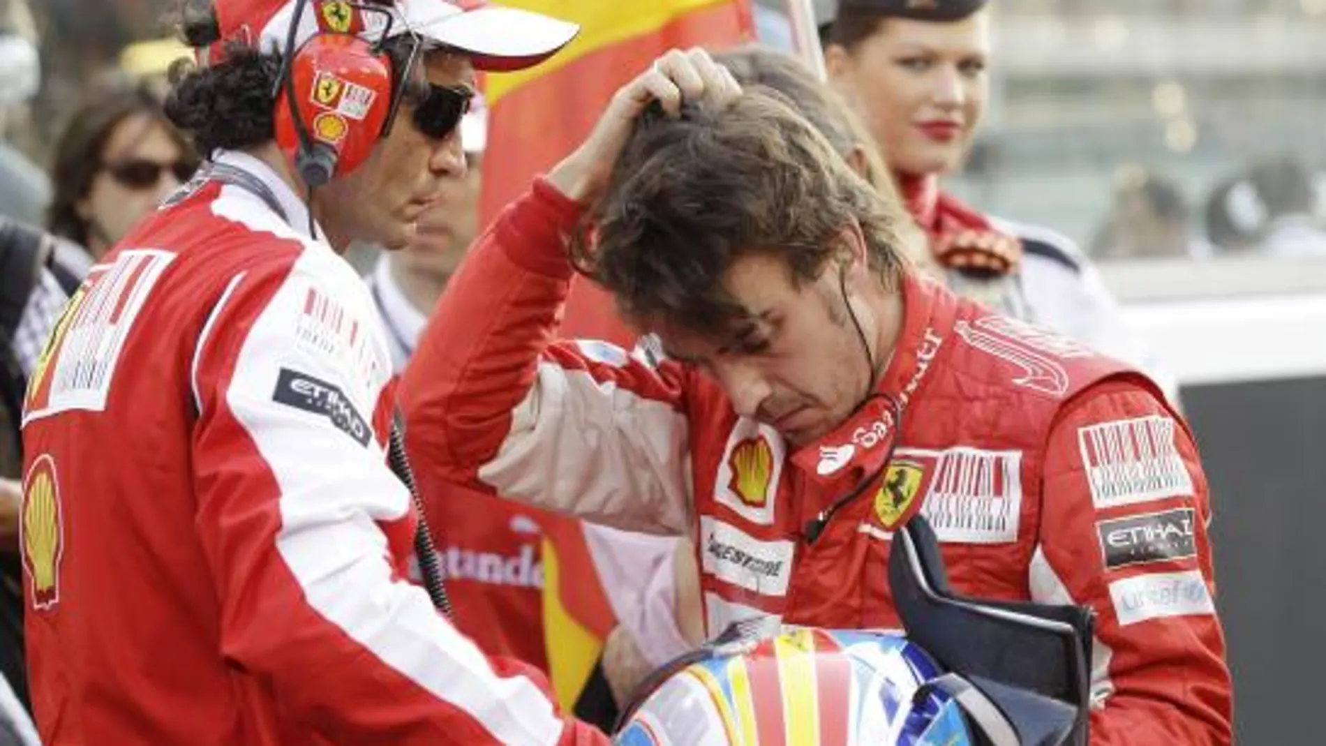 Fernando Alonso, abatido tras perder el título