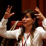 La expareja de Jordi Pujol Ferrusola María Victoria Álvarez, durante su comparecencia ante la comisión