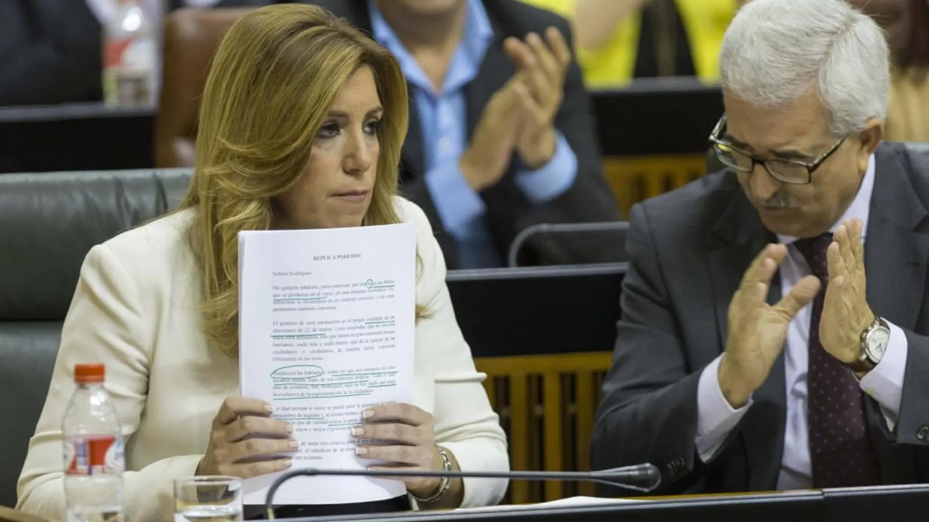 La presidenta de la Junta de Andalucía en funciones, Susana Díaz