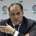 El presidente de la Liga de Fútbol Profesional (LFP), Javier Tebas Medrano