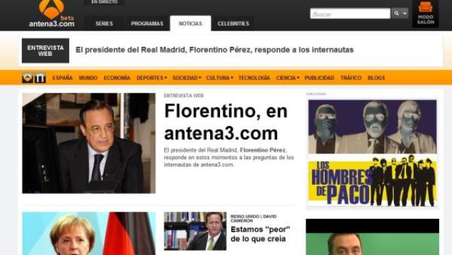 antena3.com entra por la puerta grande en la web del futuro